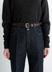 Weaved Belt 25mm In Leather