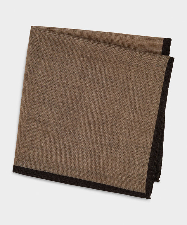 Italian Tipped Wool Pocket Square