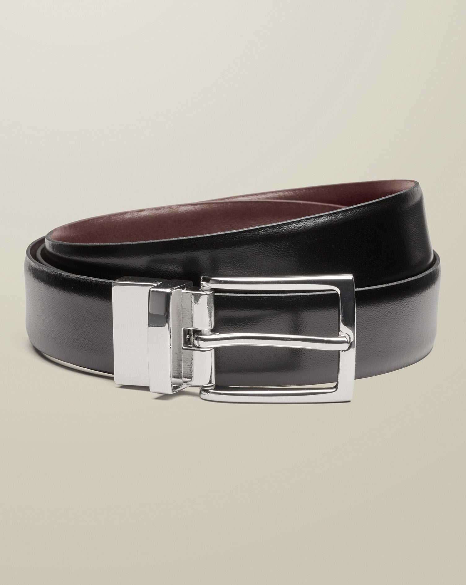 Leather Reversible Belt Brown