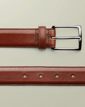 Formal Leather Belt Chestnut Brown