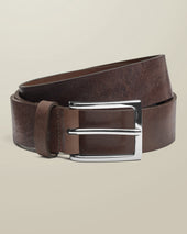 Leather Chino Belt - Chocolate Brown