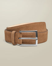 Suede Belt - Tobacco Brown