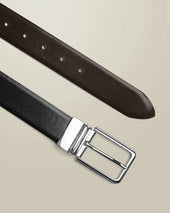 Made In England Reversible Formal Belt Dark Chocolate