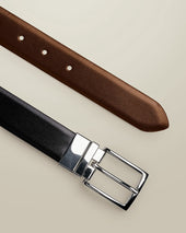 Leather Reversible Belt Dark Tan