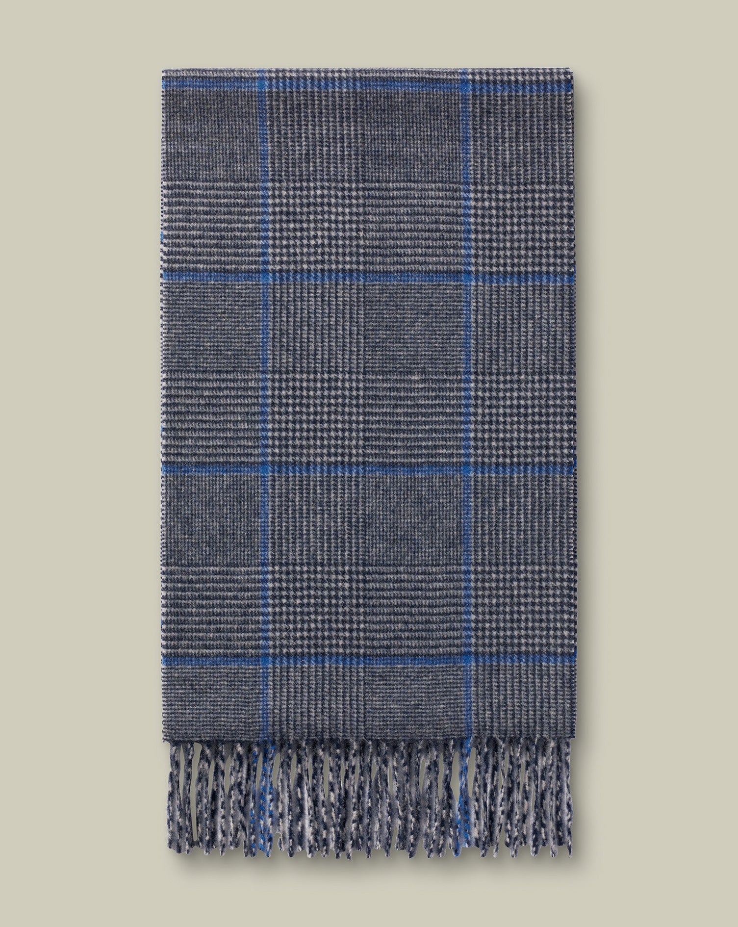 Cashmere Check Scarf Gray