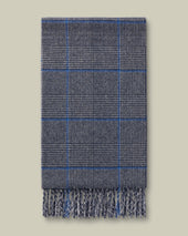 Cashmere Check Scarf - Light Grey