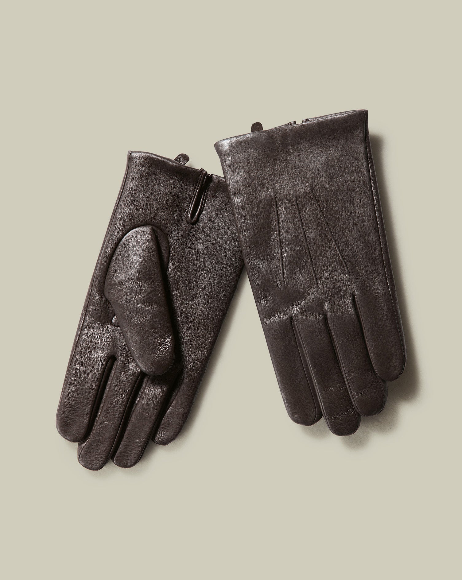 Leather Touch Screen Gloves Dark