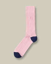 Cotton Rib Socks - Light Pink