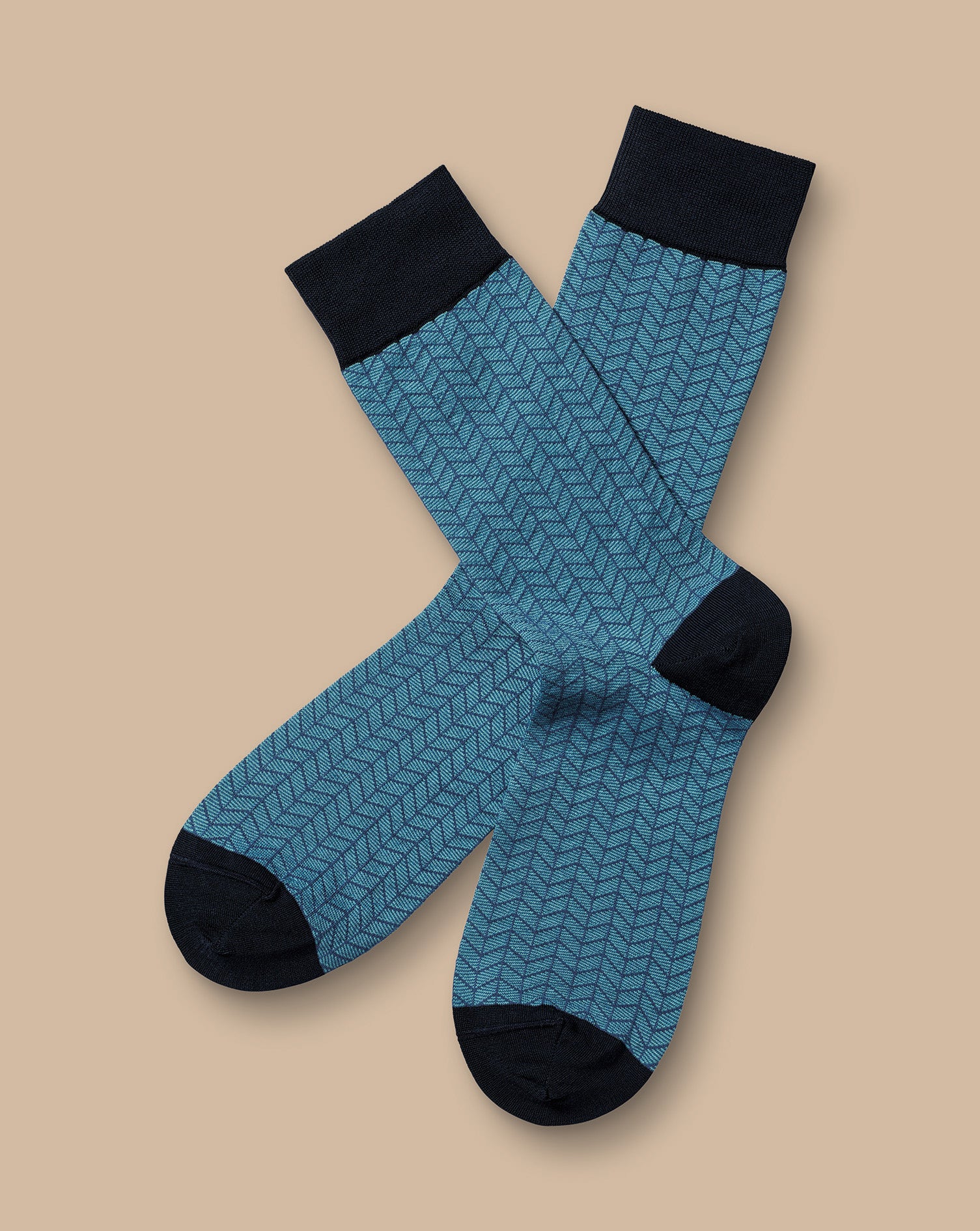 Chevron Socks Ocean