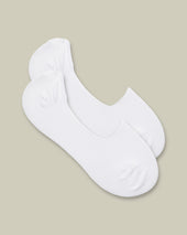 Cotton Rich 2 Pack No Show Socks - White
