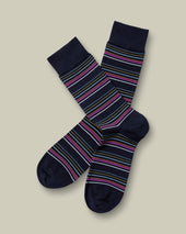 Stripe Socks - Navy
