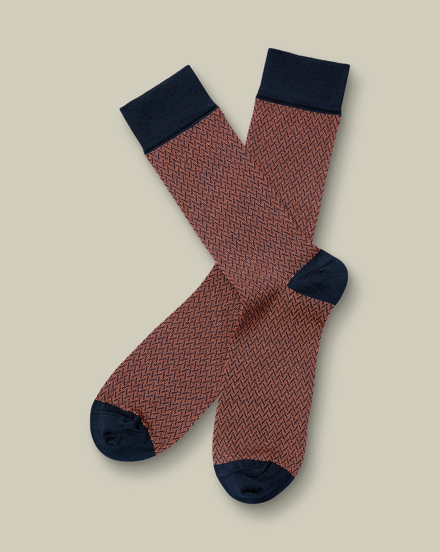 Herringbone Socks Navy