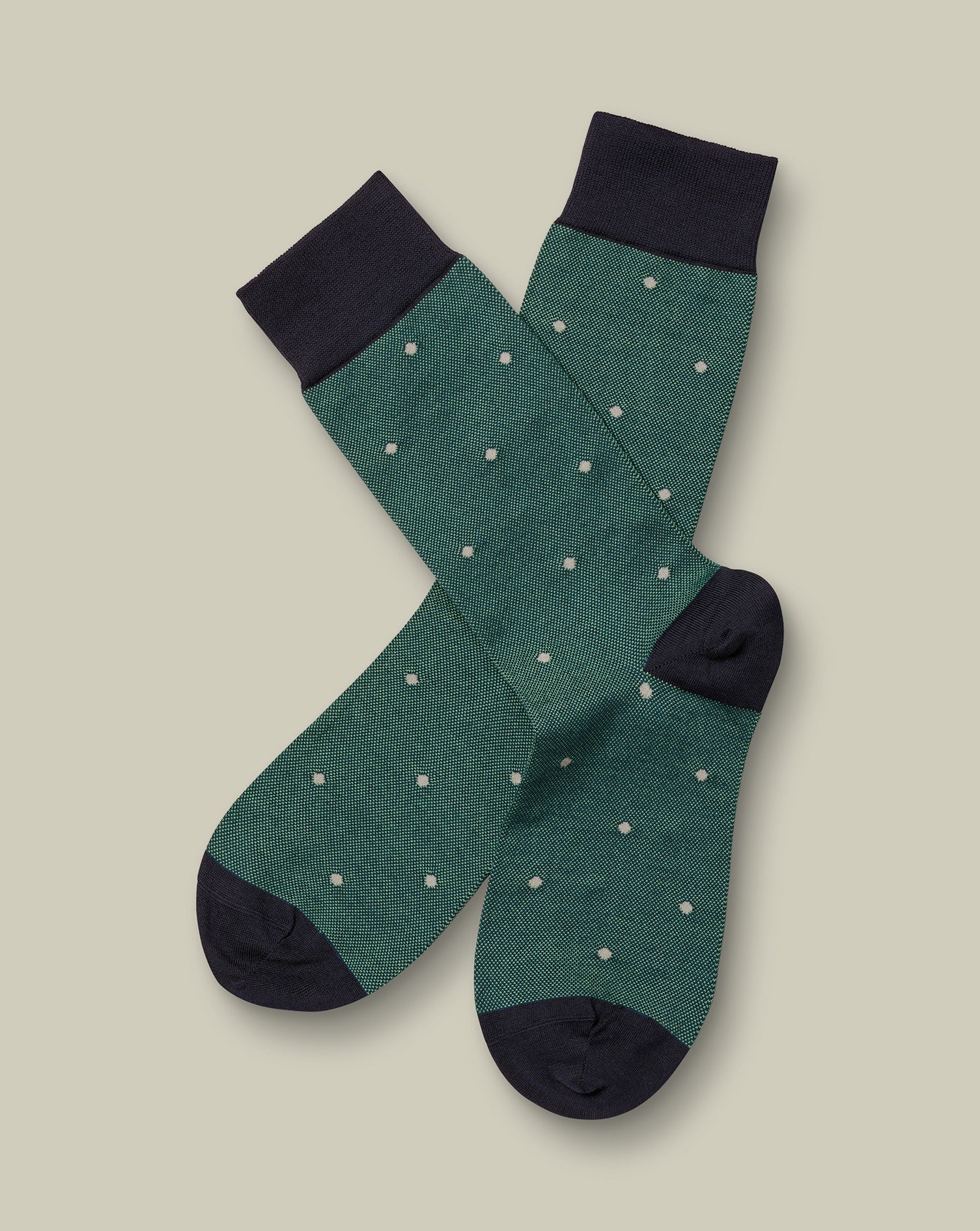 Spot Socks Green Silver