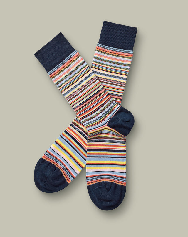 Stripe Socks – Orange & Lemon