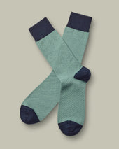 Herringbone Socks – Light Green