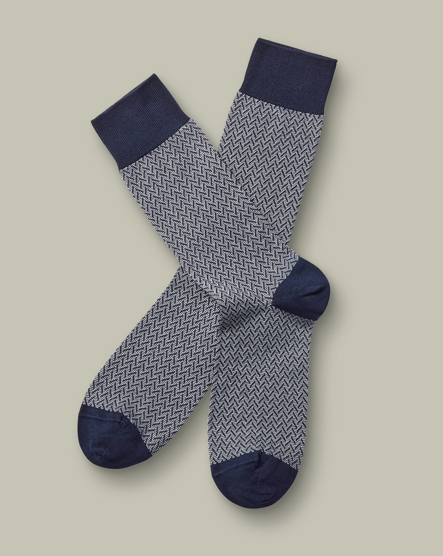 Herringbone Socks Grey