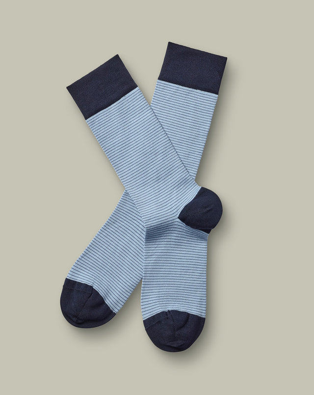 Stripe Socks – Light Blue