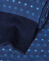 Micro Square Socks Ink Blue
