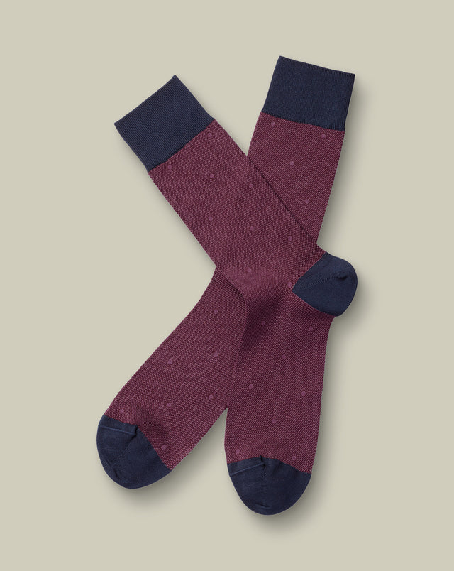 Spot Socks – Dark Pink