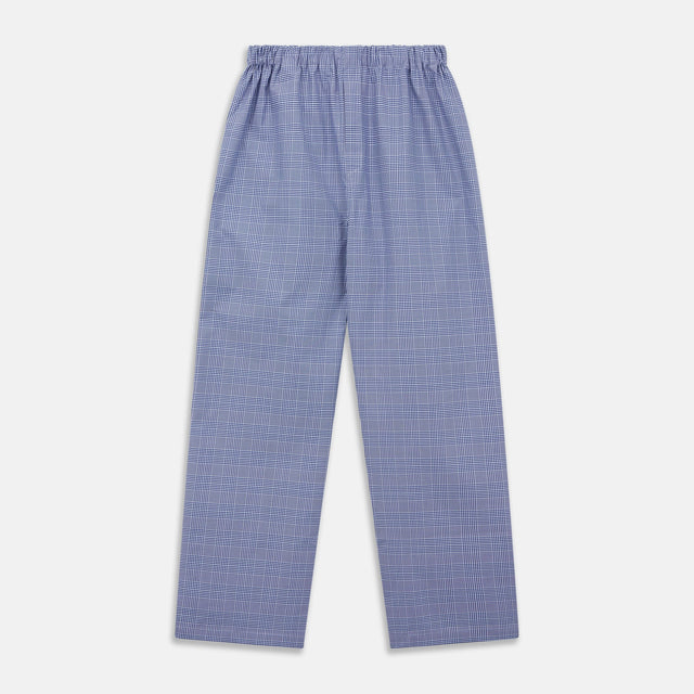 Navy Check Cotton Pyjama Trousers