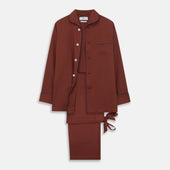 Red Cotton-Cashmere Pyjama Set