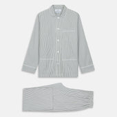 Green Bengal Stripe Modern Fit Cotton Pyjama Set