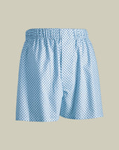 England Rugby Print Woven Boxers - Sky Blue