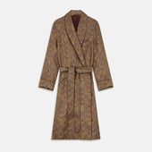 Gold Paisley Traditional Silk Jacquard Gown