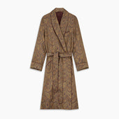Gold Paisley Traditional Silk Jacquard Gown