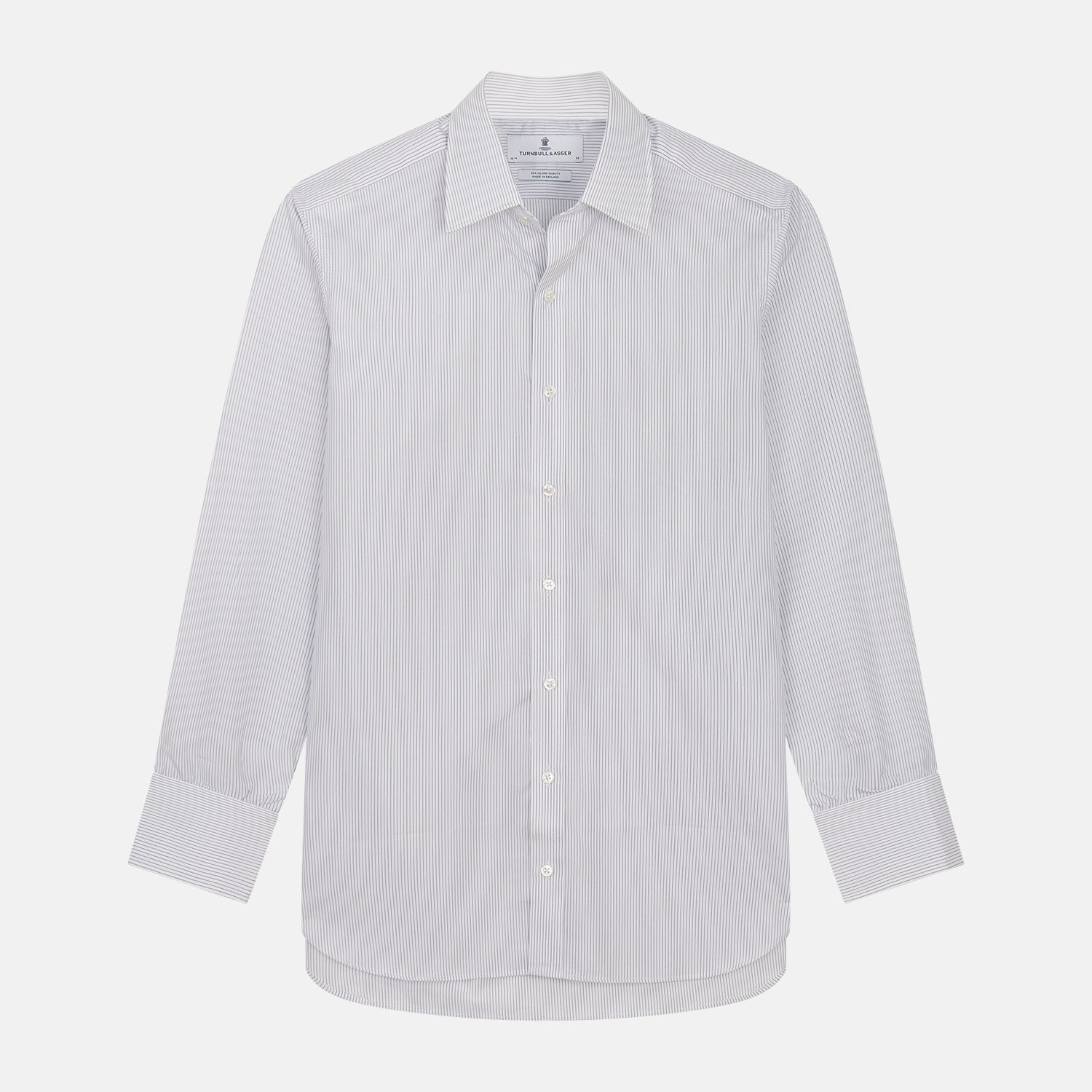 Blue & White Stripe Sea Island Quality Cotton Regular Fit Mayfair Shirt