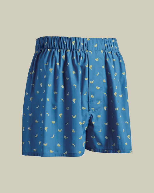 Banana Print Boxers – Ocean Blue