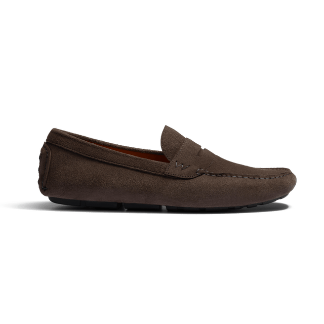 Car Shoe [Dark brown suede calfskin]