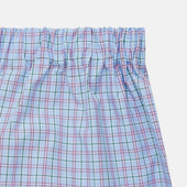 Purple Green Check Cotton Boxer Shorts