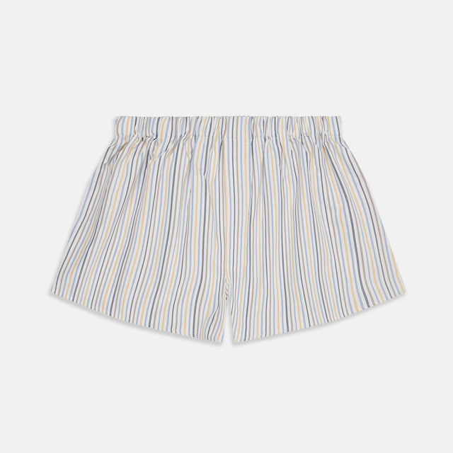 Yellow Multi Stripe Cotton Boxer Shorts