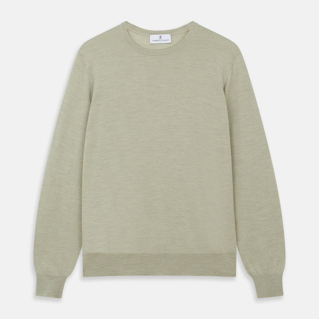 Light Green Kingston Merino Crew Neck Jumper