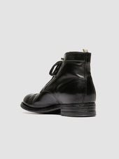 ADMIRAL 010 - Black Leather Lace-up Boots