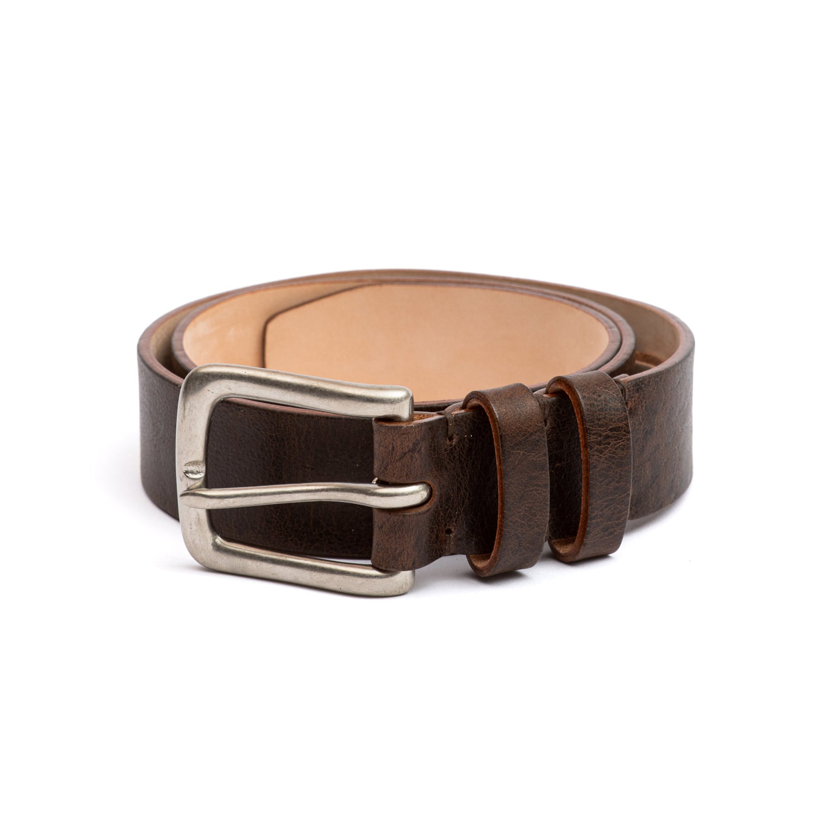 C F Stead Naked Kudu Snuff Leather Belt