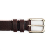 C.F. Stead Naked Kudu Chocolate Truffle Leather Belt