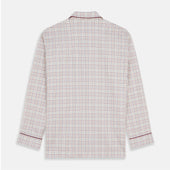 Red Multi Check Cotton Cashmere Modern Pyjama Set