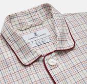 Red Multi Check Cotton Cashmere Modern Pyjama Set