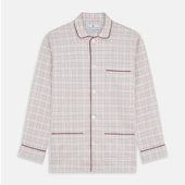 Red Multi Check Cotton Cashmere Modern Pyjama Set