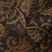 Gold Multi Floral Cotton Wool Silk Jacquard Pierce Gown