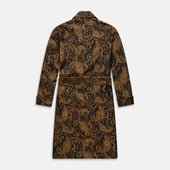 Gold Multi Floral Cotton Wool Silk Jacquard Pierce Gown
