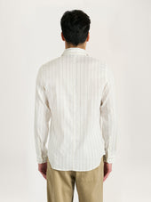 The All Day Shirt Linen Collared Stripe Linen