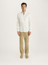 The All Day Shirt Linen Collared Stripe Linen