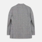 Grey Check Linen Blend Barrington Blazer