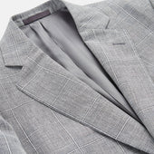 Grey Check Linen Blend Barrington Blazer