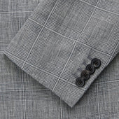 Grey Check Linen Blend Barrington Blazer