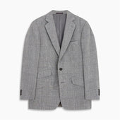 Grey Check Linen Blend Barrington Blazer