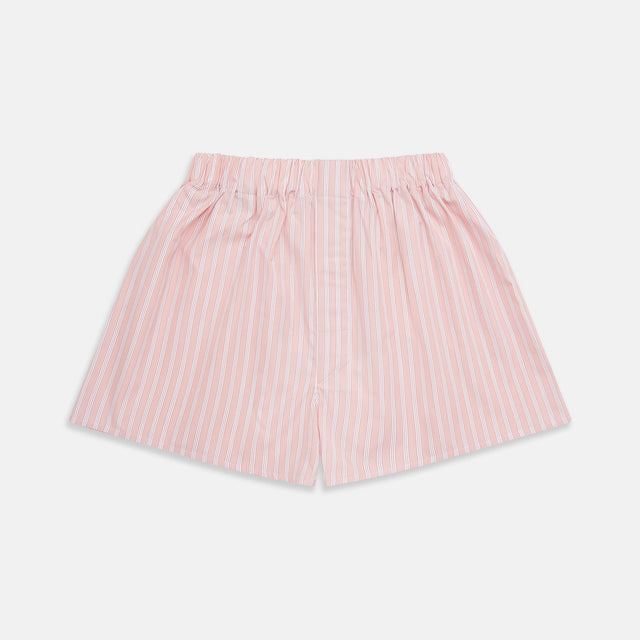 Red and White Stripe Cotton RE-PURPOSE Godfrey Boxers